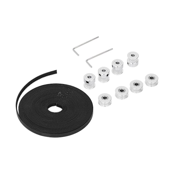 Synkron Hjulremssats Aluminiumlegering 20 Tänder Timing Remhjul Set 5 Meter 3D-Utskriftsdelar