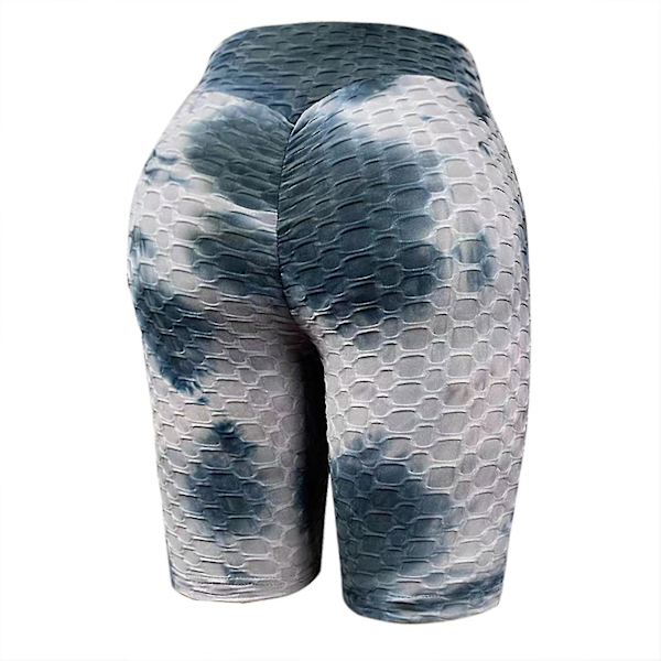 Tflycq Mode Kvinnor Korta Flerfärgade Tajta Hög Midja Elastiska Sport Yoga Byxor White XL