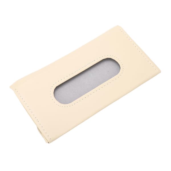 Bil Tissue Holder PU Lær Plassbesparende Luktfri Lett å Rengjøre Solskjerm Serviett Dispenser Khaki