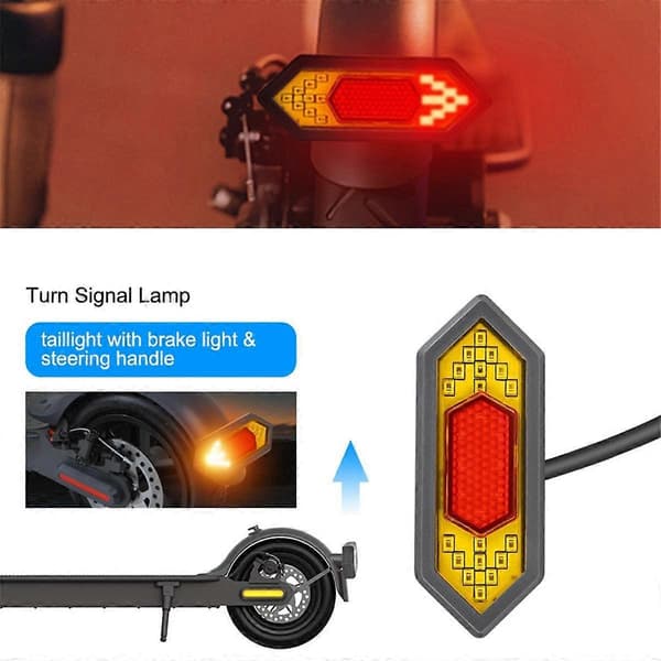 Elektrisk Sparkesykkel Baklys Lampe Sparkesykkel Baklys for MAX G30 Kickscooter Tilbehør