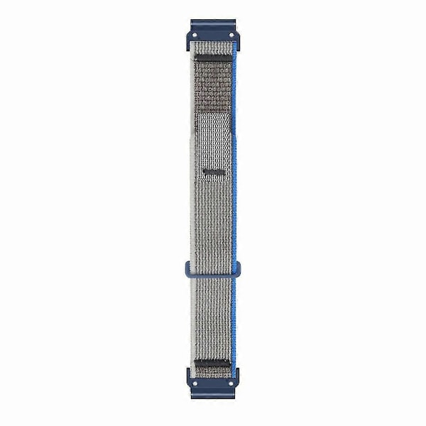 Til Coros Vertix 2 / Garmin Fenix 7X / 6X / 5X 26mm Trail Loop Nylonbånd Blød Urrem - R Blue  Grey Blue