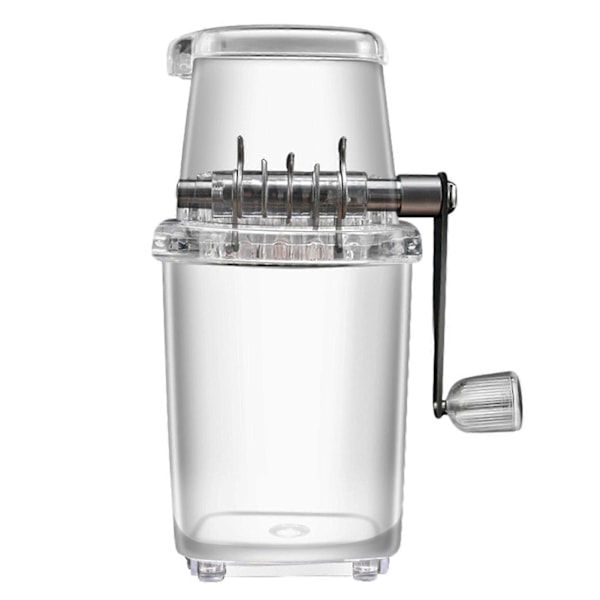 Bærbar Iskrusher 1.25L Håndsveivet DIY Manuell Knust Is Hakke Maskin for Hjemme Utendørs Camping Bruk Transparent