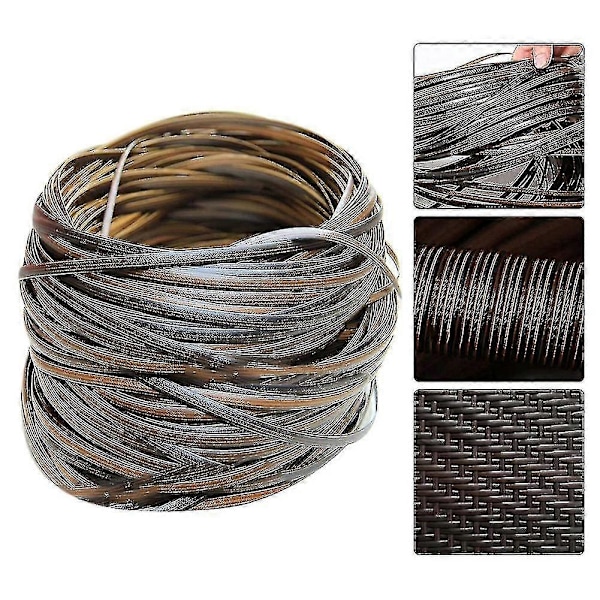 32m Patio Møbel Reparation Højstyrke Plast Rattan Vikle Kit Flad Bærbar Ny Brown