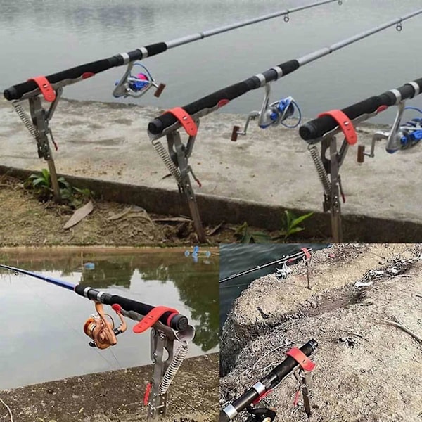 Automatisk Fiskefäste - Automatisk Fjäder Fiskespöhållare Rostfritt Stål Fiskeverktyg Single spring