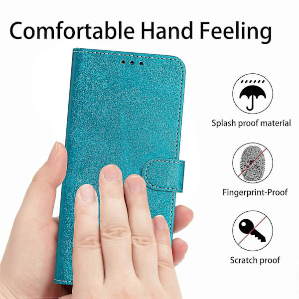 Til Motorola Edge 50 Fusion 5G Etui PU Læder Standpung Stødsikkert Business Telefon Cover Green