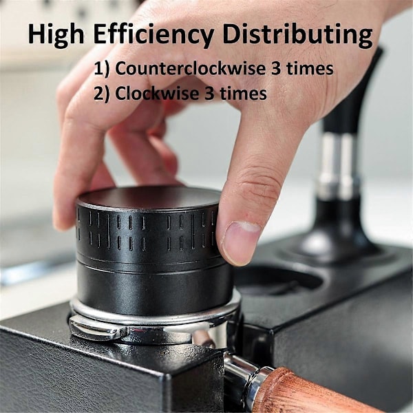 Kaffedistributør 54mm, Espresso Adaptive Distribution Tools, Selvjusterende Distributør med 5-bladet Base