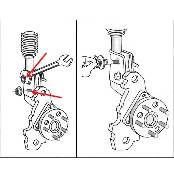 4 stk. 14 mm køretøjer stål firehjulsudmåling justerbart camber kit cam bolt