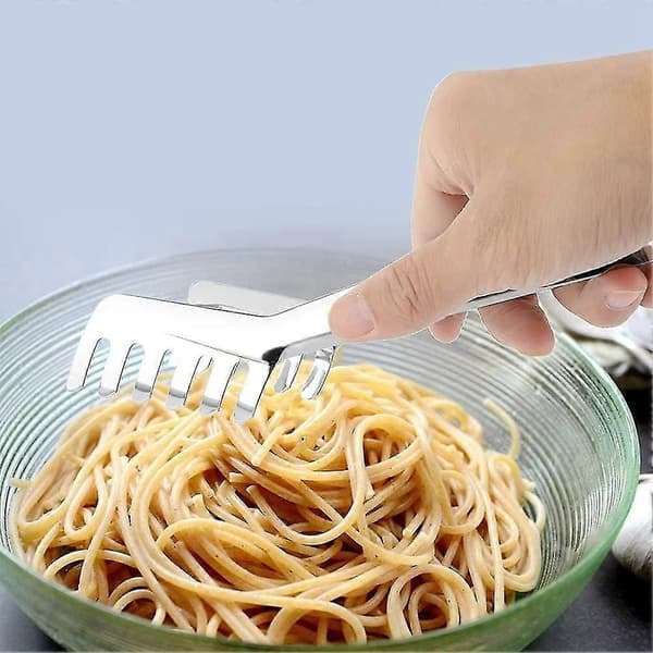 2 stk. Spaghetti Tænger, Spaghetti Tænger i Rustfrit Stål, Spaghetti Køkkentænger i Rustfrit Stål, Pasta Tænger, Spaghetti Tænger, Rustfrit Stål Sæt-