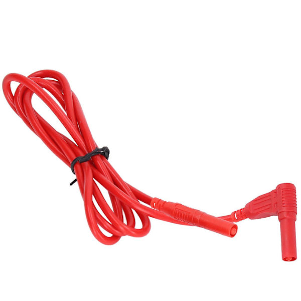 10 Set Multimeter Testkabel 4mm Hane till Hane Ledningar Banankontakt Adapter J.70018 Röd