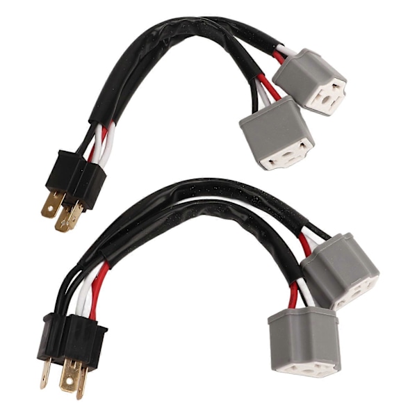 2 stk. 9003 H4 frontlykter ledningsnett sokkeladapter hann til hunn 2-veis splitterledninger for lastebil pickup LED-kabelplugg