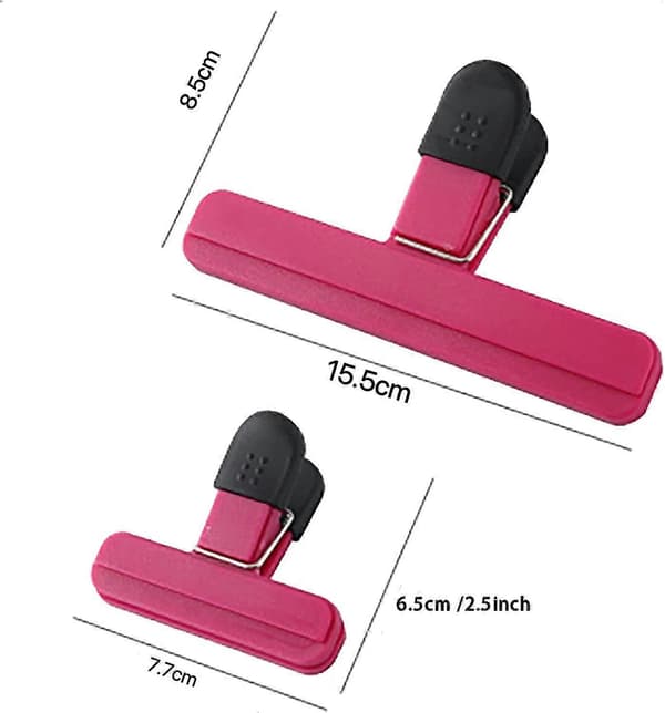 Poseklemmer, 12 stk. Plastforseglingsklemmer, Lufttett forsegling - 2 størrelser