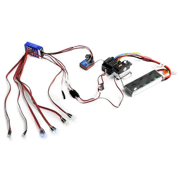 RC Bil 12 LED Lys Sæt Belysningssystem Kit Simulation Blinkende Lys til 1/10 1/8 RC Bil Lastbil Belysningstilbehør