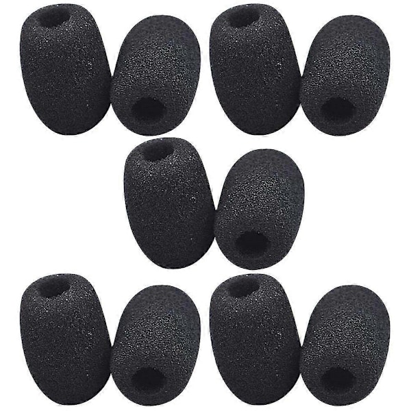 10 st Mikrofonskydd Mik Vindruta Mini Storlek Mygga Headset Mik Vindruta Mikrofon Vindskydd