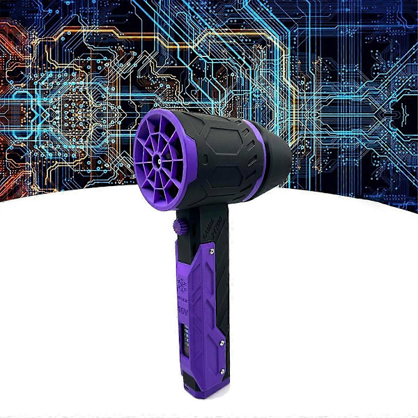 Turbo Jet -puhallin, tehokas autonpuhallin, 64 mm harjaton moottori, 8000 mAh, työntövoima 1000 G, teollinen kanavapuhallin, autonpuhdistin, musta-violetti