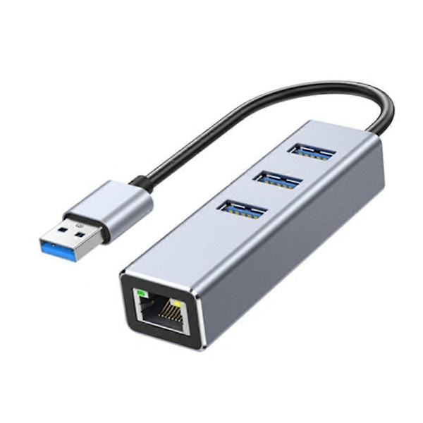 Dockningsstation Snabb Överföring Multiport Drivrutinsfri Dataöverföring USB till RJ45 Konverterare Ethernet Lan Adapter Datortillbehör