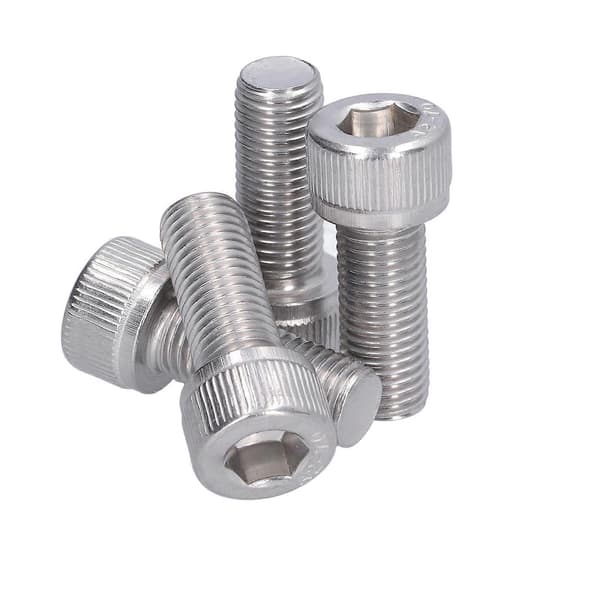 4 stk. sekskantbolte med top A2 rustfrit stål 1,25 mm fin stigning fastgørelseshardware M10x25