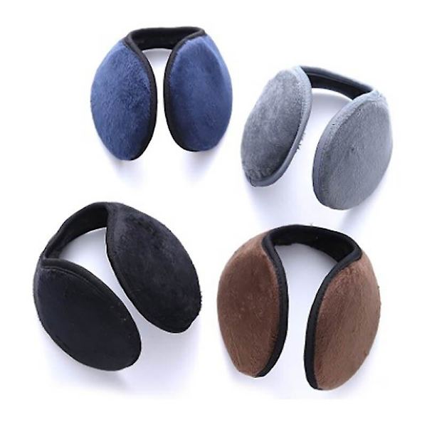 Vinter Unisex Ull Varma Öronmuffar Plysch Öronmuffsskydd Coffee