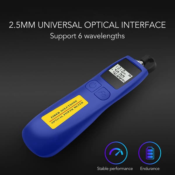 Håndholdt optisk effektmåler ?50dBm til +26dBm Sensitiv fiberoptisk effekttester til kommunikationsteknik
