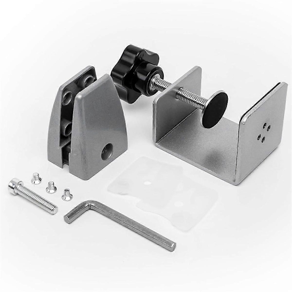 Justerbar Sneeze Guard Støtteklips i Aluminium Uten Hull, Skilleveggklips for 1/8 til 1 Tomme Paneler, Egnet for Akryl A