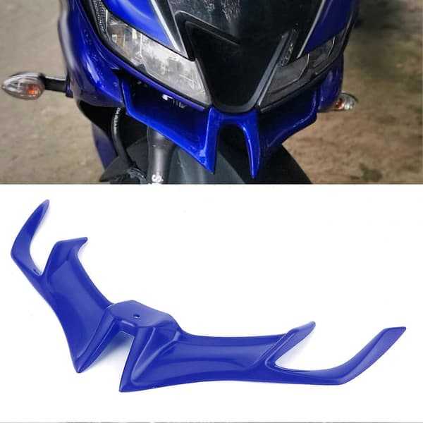 Frontkåbe Aerodynamisk Winglet Vingedæksel Tilbehør Passer til Yamaha R15 V3 2017-2020 Blå