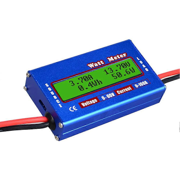 Profesjonell DC 60V 100A Balanse Spenning Batteri Strømanalysator RC Watt Meter