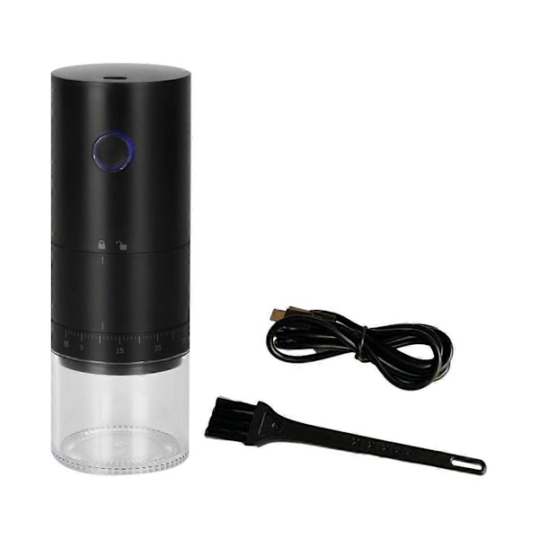 Elektrisk kaffekvarn med extern justering USB Kaffekvarn Automatisk kaffebönskvarn för kontor 1500MAh, B