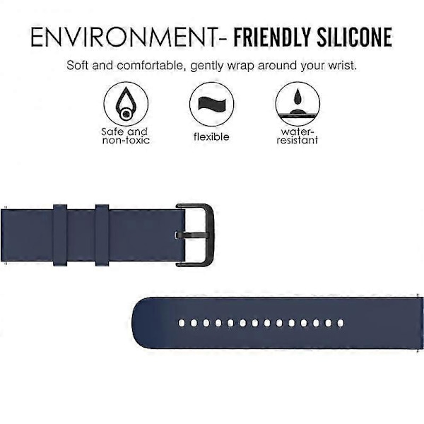 Silikoninen kellon ranneke Huami Amazfit Gts 2 Mini -rannekkeelle Älykellon ranneke Urheiluranneke Xiaomi Amazfit Gts 2 Mini -rannekkeelle blue silver1016