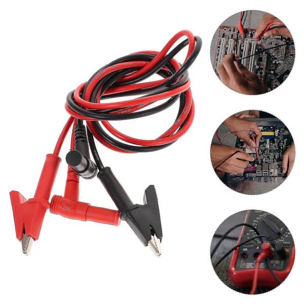 1 par multimeter krokodillenæb testkabel multimeter testprobe til bil