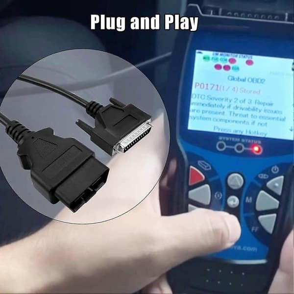 OBD2 Kabel 16 Pin Han til Hun Diagnostisk Ledningsadapter 05 0012 Erstatning for INNOVA Scanner