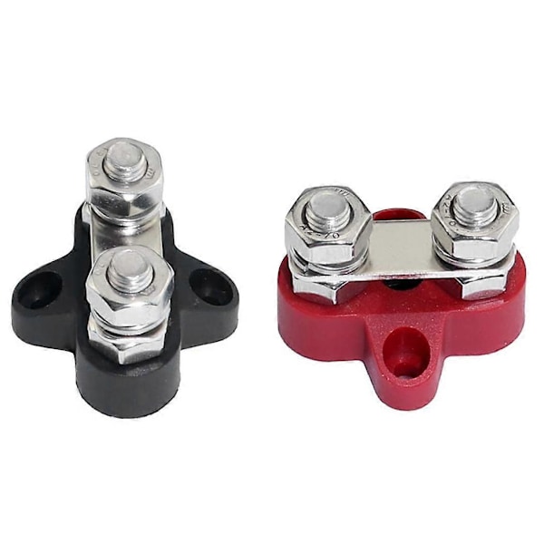 2 st 48V DC Max M6 Batteri Strömfördelning Terminal Kopplingsplint Set