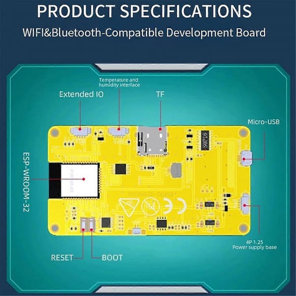 3,5 tommer Smart Display til LVGL ESP32 Wifi og Bluetooth Udviklingskort Skærm LCD TFT Modul - B