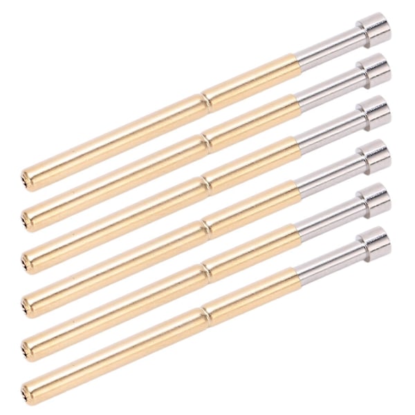 100st Fjäderbelastade Test Pogo Pins Konkavt Huvud Typ Mässingsmaterial 2.02mm/0.1in Rördiameter 33.35mm/1.3in PCB Teststift