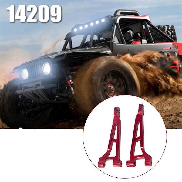 RC Bil Metall Oppgradering Øvre Bærearm Deler for Go 1/14 14209 14210 H14BM RC Bil Oppgraderingsdeler (Rød)