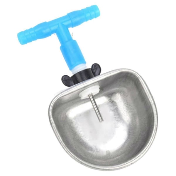 10 Set Kanindricka i Rostfritt Stål, Kaninuppfödningsutrustning Anti-Rep Rostfritt Stål Nipple Dricka (Siames)