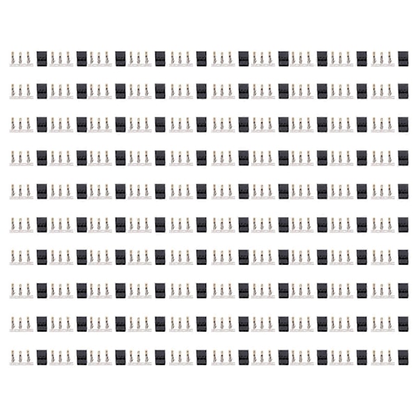 100 stk. 11.010 Hann JR Plugg DIY JR Pin Kit Gullbelegg JR Kontakt for Elektronisk Utstyr