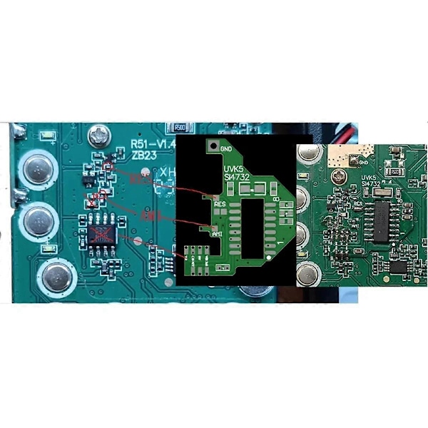 Krystaloscillator Komponent Modifikationsmodul V2 (FPC Version) til UV-K5 UV-K6