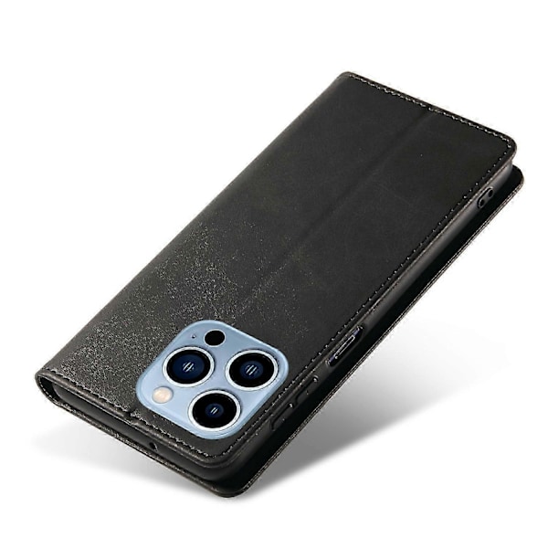 För iPhone 16 Pro Skal Läder Telefonskydd Stark Magnetisk Korthållare s20241212513 Style A
