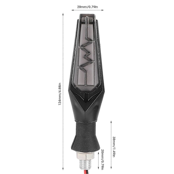 2st Motorcykel LED Blinkers Ljus Blinkande Dynamisk IPX66 Vattentät Universal M10 Blått och Gult Ljus