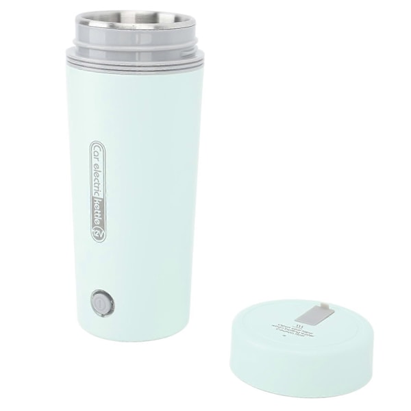 Elkedel Hurtig Opvarmning Intelligent Kontrol Anti Tør Kogning Beskyttelse 350ml Bærbar Isolering Varmekop til Bilrejser Lysegrøn 12V 80W