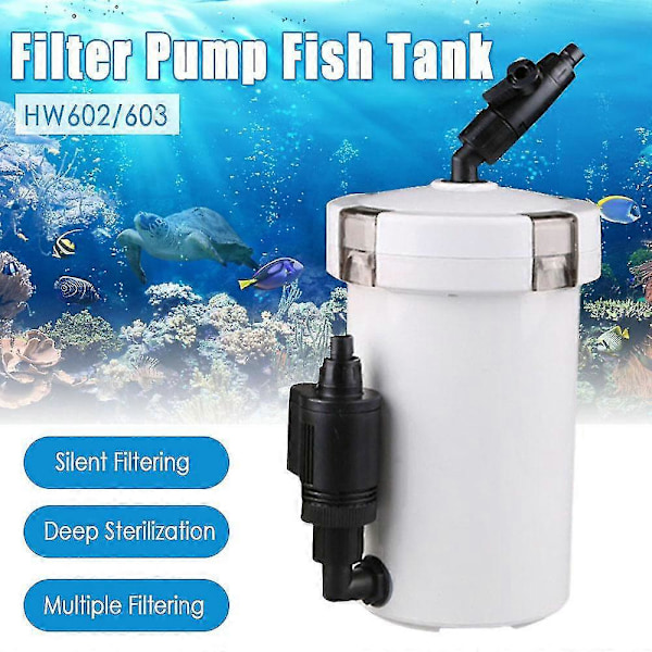 Akvariefilter Ultrastille Ekstern Akvariefilterbøtte Hw-602/603 Hw-602b/603b Lw-602/603 Lw-602b/603b Akvariumpumpe