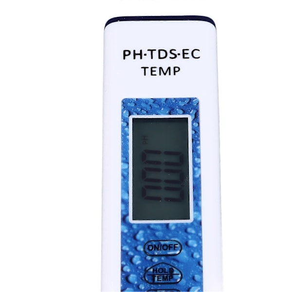 Vattenkvalitetstestare 4 i 1 PH TDS EC Temp Testmätare 0?9999ppm Noggrann Monitor för Akvarier