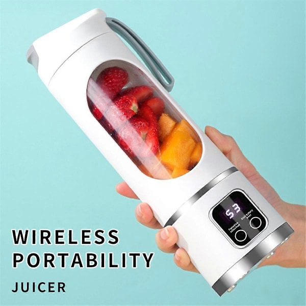 Portabel Blender Elektrisk Juicepress Fruktmixer USB Uppladdningsbar Smoothie Mini Blender Personlig Juicepress 12 Knivar 3 Växlar C