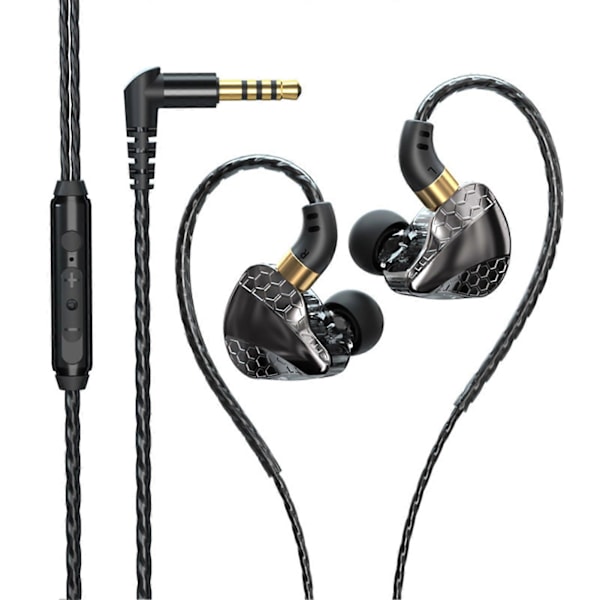 Kablet In-ear Hodetelefon med Subwoofer Mikrofon Forbedret Lydkvalitet 3.5MM Gaming Musikk Samtaler Hodetelefon