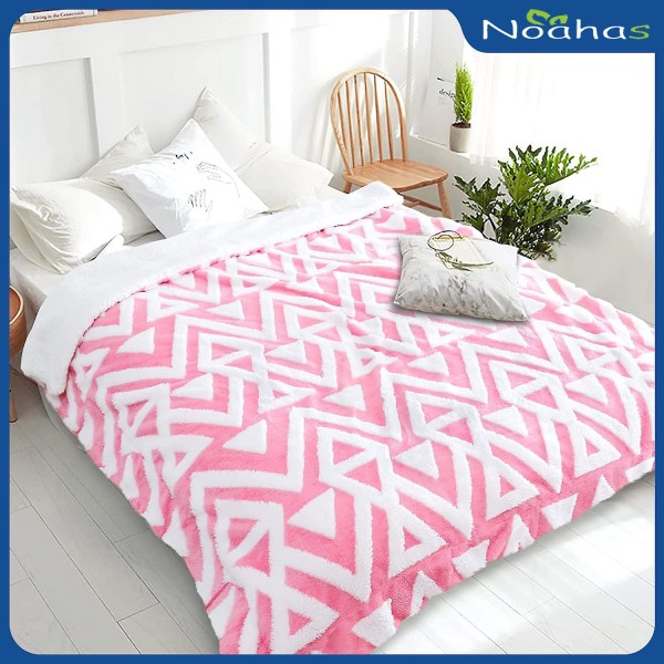Mjuk Rosa Pläd Barnfilt För Fluffig Pläd För Säng Soffa Lätt Jacquard Sherpa Fleece Filt Sängkläder Lämplig Russian Federation