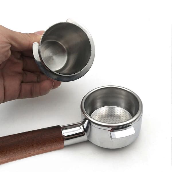 58mm Doseringskopp Rustfritt Stål Kompatibilitet Polering Kaffe Doseringskopp Pulvermater for Kaffe Sølv