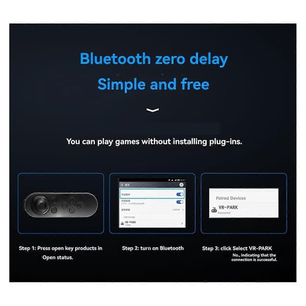 Bluetooth Trådlös VR Fjärrkontroll Spelkontroll Joystick Gamepad Somatosensorisk Fjärrkontroll Svart