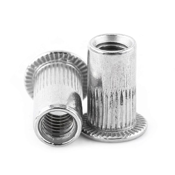M3-M8 Flat Hode Gjenget Blind Rivet Mutter Innsettingsmutter Skrue Rustfritt Stål (M5)