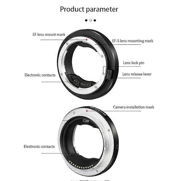 EF- Autofokus Mount Adapter for EF-objektiver for Perfekt Montering på -Mount Mediumformat Kameraer