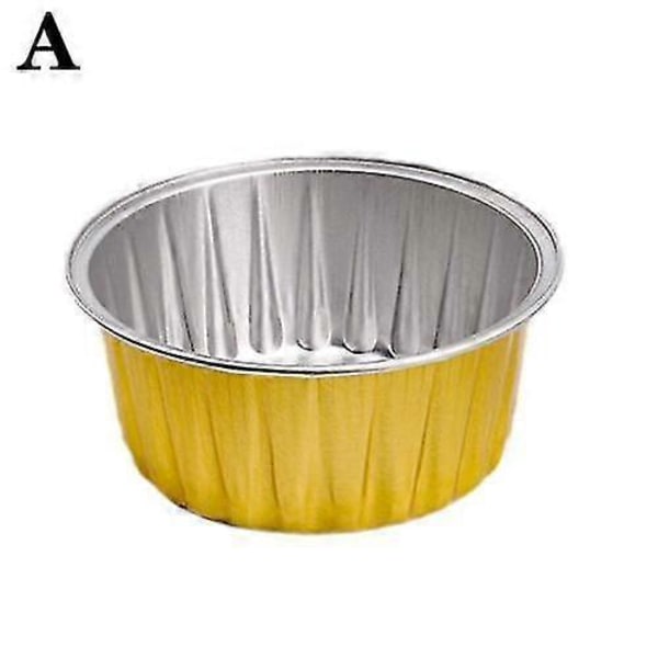 10 st Kakform Kopp Aluminiumfolieform golden