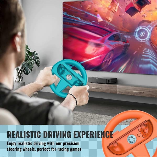 Venstre Høyre Spill Ratt Kontroller Håndtak Holder Grip JoyCon Kontroller Gamepad for B